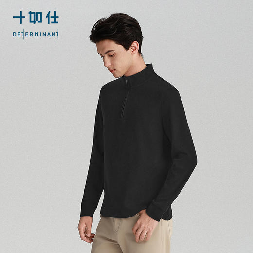 秋冬针织半拉链远红外保暖长袖T恤-T26-02 商品图8