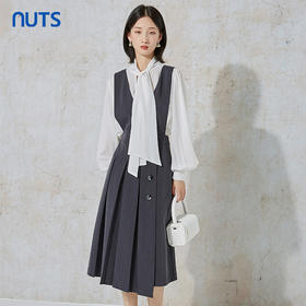 NUTS商场同款夏款时尚气质显瘦背心连衣裙女231104051B
