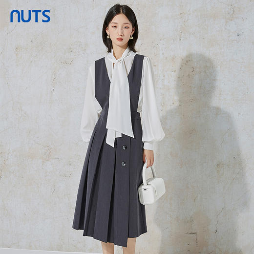 NUTS商场同款夏款时尚气质显瘦背心连衣裙女231104051B 商品图0