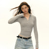 Ariseism 美式复古翻领长袖针织衫女2025秋季新款内搭上衣打底衫 商品缩略图4