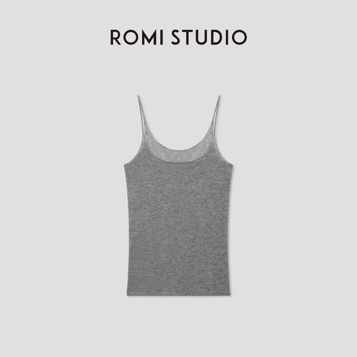 ROMI STUDIO 100%细支水溶羊毛轻薄柔软针织吊带背心 RWCSST2738 商品图1