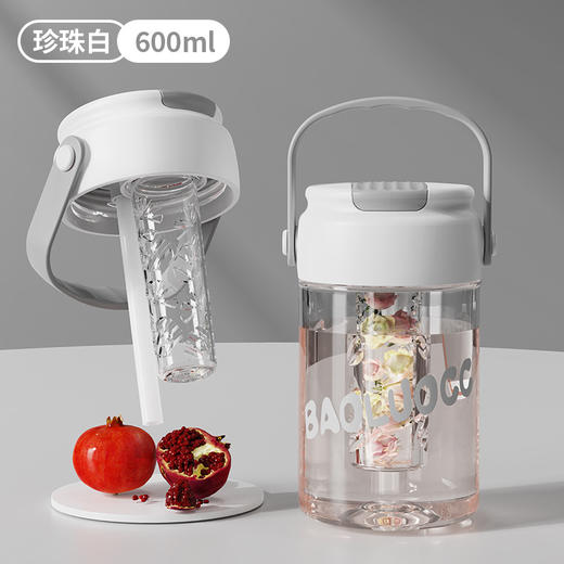 食品级高颜值花茶杯， 800ml大容量+独立茶仓🍵，喝茶不吐茶！樱花粉、奶茶绿等多色可选💖，随时随地畅饮好心情！ 商品图5