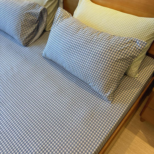 优选丨抢‼️39.9起/床初秋必备韩国🇰🇷出口轻氧水洗色织棉床笠床罩✨360°全包围设计小清新贝 商品图2