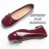 大码女鞋💥36-43码！【加宽加肥  酒红色平底单鞋】法式小香风真皮单鞋，鞋面羊漆皮，内里猪皮，鞋垫羊皮，鞋底牛筋底，方圆头，跟高一厘米，15天左右发货！ 商品缩略图13