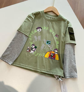 太平鸟秋款儿童长袖t恤打底衫081303