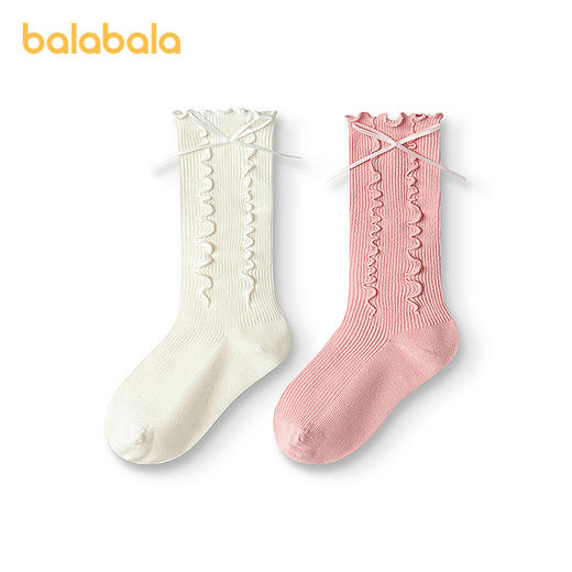 【商场同款】巴拉巴拉女童袜子秋季新品儿童短袜蝴蝶结甜美两双装 商品图4