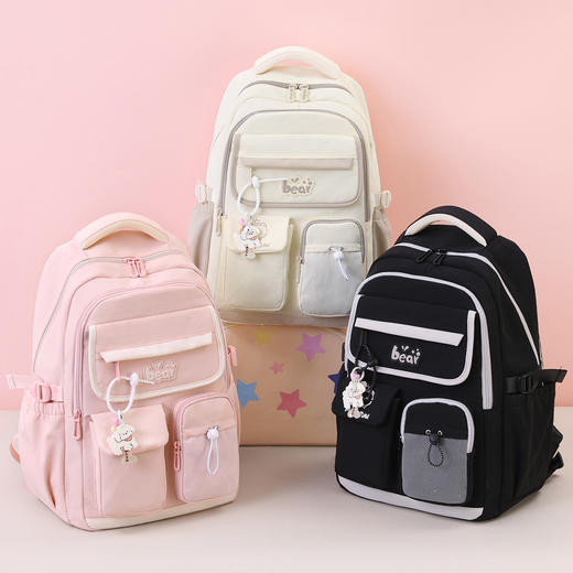 2025新款学生双肩包 大容量减负护脊中学生书包初中青少年背包 商品图2