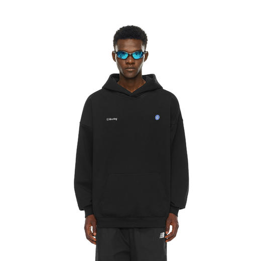 FDR官方店 渐变爱心印花恒温暖皮连帽卫衣男女秋季情侣装帽衫上衣 商品图3