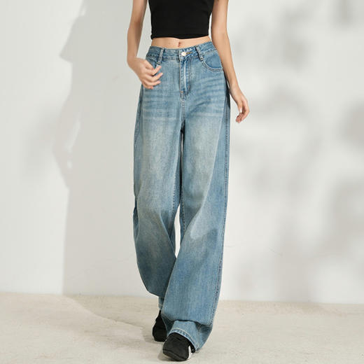 馥迦时髦百搭窄版牛仔裤 商品图6