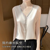 夏季薄款仿真丝高级感西装内搭轻奢缎面V领水钻背心女宽松显瘦A68流苏背心 商品缩略图3