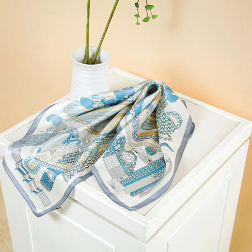 真丝素绉缎小方巾 HA4861 商品图6