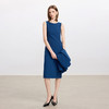 IWY/气质干练无袖连衣裙女高级感蓝色通勤西装内搭职业裙工作服Q1439 商品缩略图2