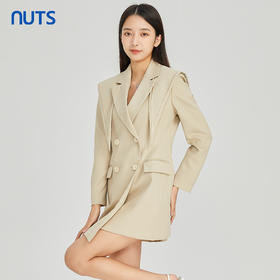 NUTS商场同款春秋季纯色时尚通勤气质休闲西装外套女315048052B