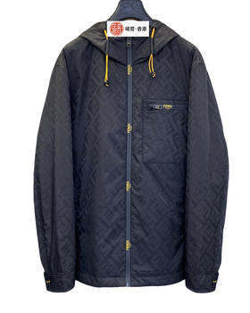 中性款提花薄棉服连帽外套011