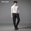 PINLI品立春季新款潮牌半高领长袖T恤男士肌理感纯色休闲上衣B253111023 商品缩略图1