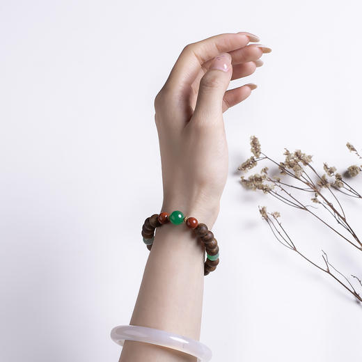 xy0528沉香+南红非洲翠手持手串 商品图9