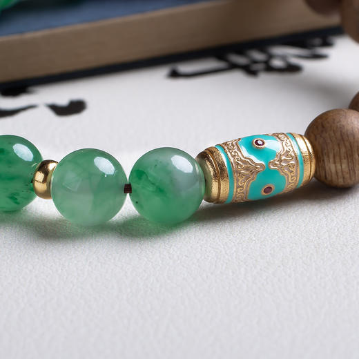 xy0527沉香+非洲翠半山半水手串 商品图5