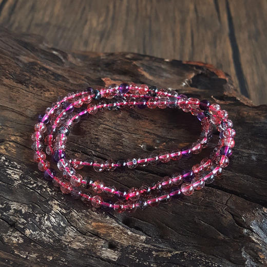 【天然正品】天然约4.6MM晶体通透清晰高货超七水晶多圈手串4.6MM（皆取最大值）长度：26CM女士现售价：1880！110825NJM02 商品图3