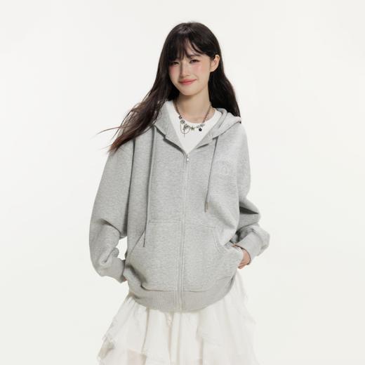 【薇你倾心七夕限定礼盒】YKYB黄子韬潮流连帽卫衣发泡印花拉链开衫外套秋Y53NWY004 商品图2