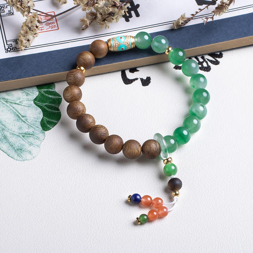 xy0527沉香+非洲翠半山半水手串 商品图3