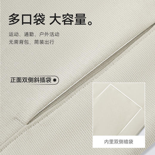 针织远红外谷波肌理拉链帽衫外套-LH01-04 商品图6