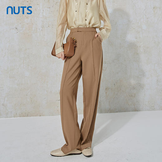 NUTS商场同款秋季时尚气质通勤风垂感宽松显瘦休闲长裤女231073146 商品图0
