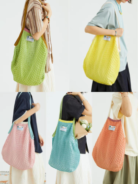 OADB/A32488A003/撞色编织网袋