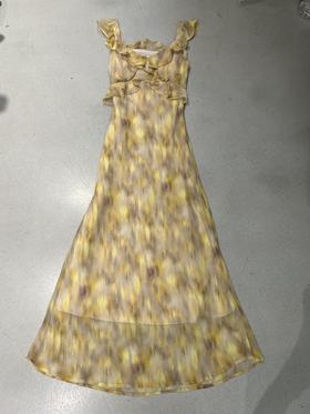 【门店同款】ENJOY夏季“悠然之境”金盏摇晖荷叶边长裙 163893341