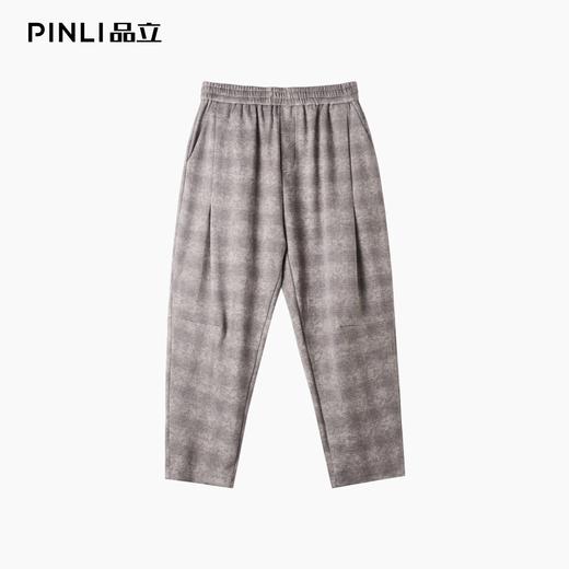 PINLI品立2025秋季新款复古渐变格子九分裤男潮牌百搭宽松休闲裤B253117030 商品图3