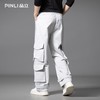 PINLI品立2025秋季新款多口袋工装直筒裤男士高街潮流宽松休闲裤GD253117012 商品缩略图2