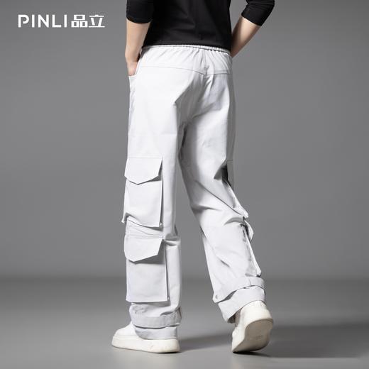 PINLI品立2025秋季新款多口袋工装直筒裤男士高街潮流宽松休闲裤GD253117012 商品图2