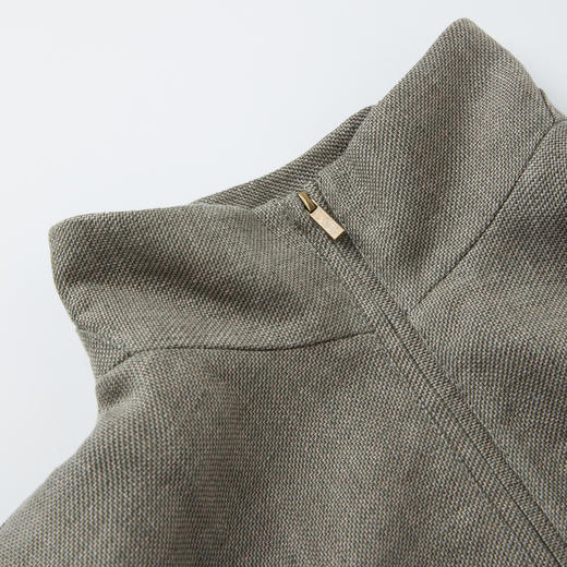 ROMI STUDIO“旅行者”100%色织亚麻老钱立领短夹克外套RWCSWY2246 商品图2