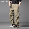 PINLI品立2025秋季新款男士户外多袋工装裤潮流百搭直筒休闲长裤GD253117020 商品缩略图0