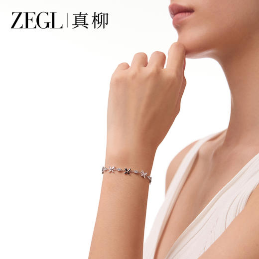 ZEGL蝴蝶手链女款轻奢小众精致2025新款可调节气质锆石闺蜜手饰 商品图3