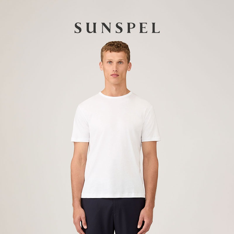 【海岛棉系列】SUNSPEL男士经典Sea Island棉圆领奢华短袖T恤春夏