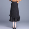 ZLy_99392025年秋季新款时尚高腰包臀裙长裙网纱提花鱼尾裙显瘦黑色半身裙 商品缩略图1