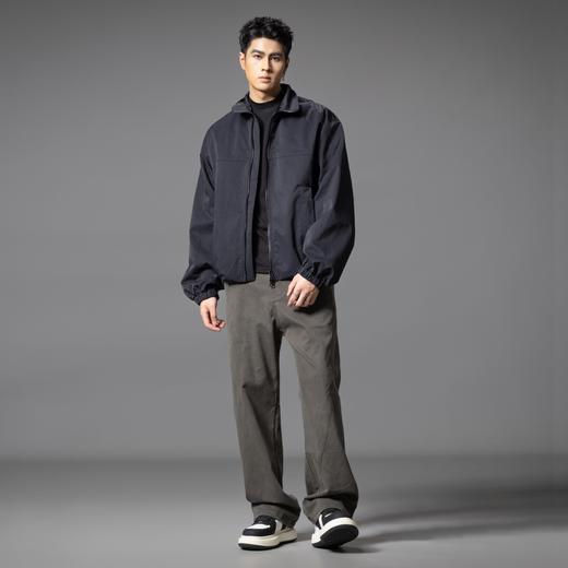 PINLI品立2025秋季新款宽松直筒休闲长裤男士纯色百搭潮流弯刀裤GD253117010 商品图4