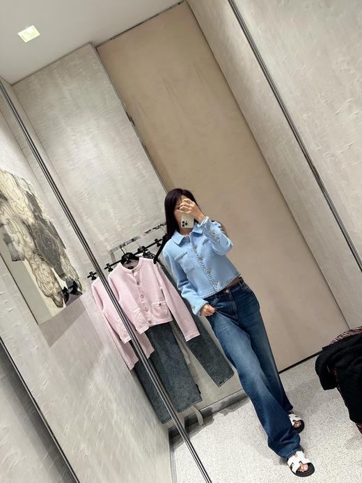 香奈儿 25B高級手工坊系列新款 印花金属装饰牛仔长裤（ZY*MM） 商品图0