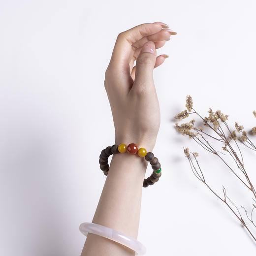 xy0521沉香+南红蜜蜡碧玉手串 商品图9