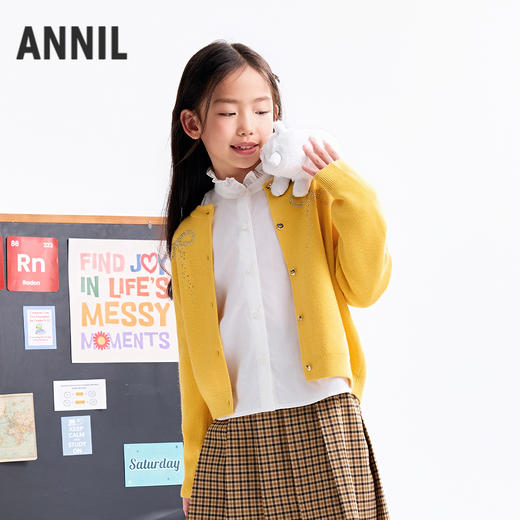 【实体店同款】女童针织开衫秋季新款安奈儿童装AG534132 商品图2