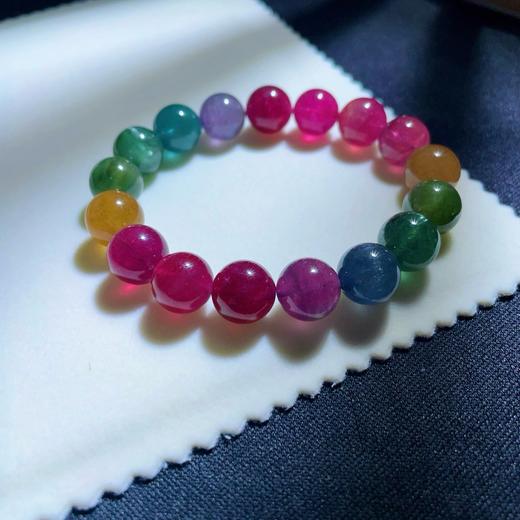 11.8mm单圈荧光彩虹碧玺手串 商品图4