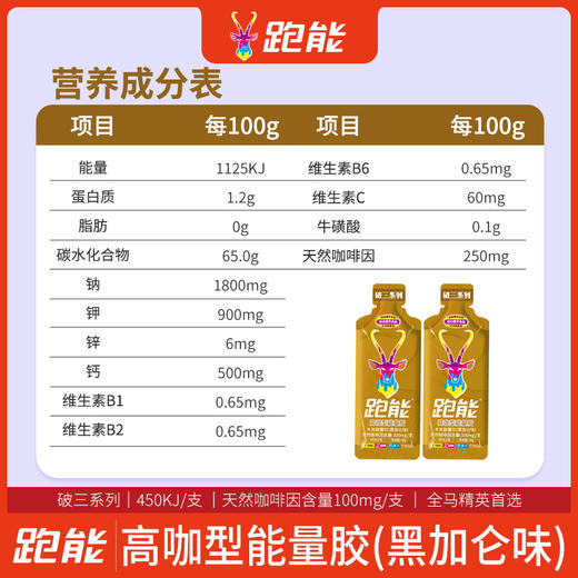 (65%高碳水版）跑能高咖能量胶40克(无防腐剂)(26年10月到期) 商品图7