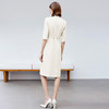IWY/气质米白色西装连衣裙女夏季薄款七分袖医美接待工作服正装Q1365 商品缩略图4