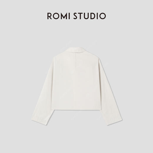 ROMI STUDIO“棕标甄选“100%棉斜纹短款翻领西装外套RWCRW94220 商品图1