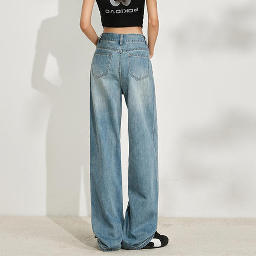 馥迦时髦百搭窄版牛仔裤 商品图4