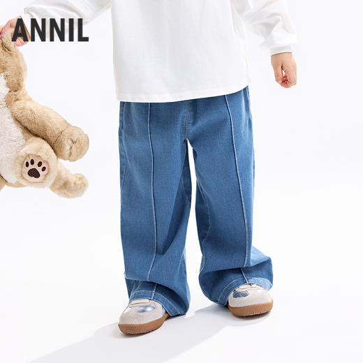 【实体店同款】女童全腰牛仔长裤秋季新款安奈儿童装XG536144 商品图2