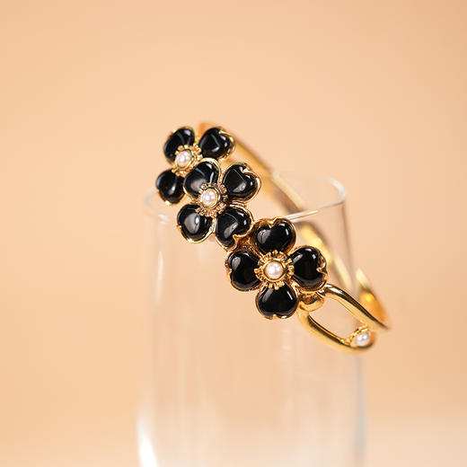 北京仓｜Goossens Paris-TREFLE-四叶草 黑色玛瑙 手镯［法国设计师］ 商品图3