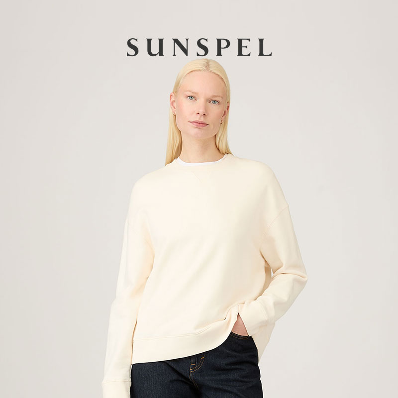 SUNSPEL女士秋冬全棉宽松版休闲运动圆领卫衣