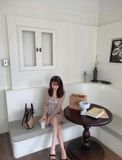 金蘑菇菇【里斯本书店】斜裁vl领法式茶歇裙设计感连衣裙鱼尾长裙  半裙 ~ 商品图7