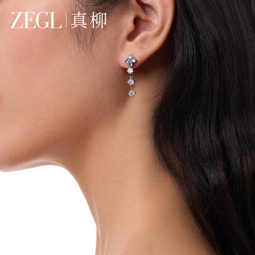 ZEGL真柳设计师银河漫游系列星星耳环女轻奢高级耳钉蓝色耳饰耳坠 商品图4